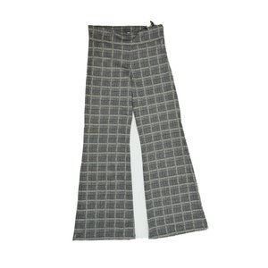 New Betabrand Long Houndstooth Plaid Flare Wide Leg Yoga Dress Pant